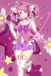  :p \m/ ahoge alternate_costume alternate_hair_color alternate_hairstyle breasts choker elbow_gloves gloves highres league_of_legends luxanna_crownguard magical_girl pink_hair purple_choker purple_eyes ruan_chen_yue sailor_collar skirt small_breasts solo star star-shaped_pupils star_guardian_lux starry_background symbol-shaped_pupils thighhighs tiara tongue tongue_out twintails white_gloves zettai_ryouiki 