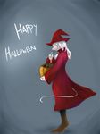  2013 anthro blue_background burmecian candy claws clothed clothing coat eyes_closed female final_fantasy final_fantasy_ix food freya_crescent fur grey_fur grey_hair hair halloween hat holidays mammal pumpkin rat rodent side_view simple_background sincrescent smile solo teeth video_games 