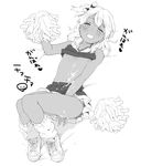  bad_id bad_pixiv_id blush cheerleader crossdressing cum cum_on_boy greyscale heart inazuma_eleven inazuma_eleven_(series) long_hair looking_at_viewer male_focus miyasaka_ryou monochrome nipples open_mouth otoko_no_ko pom_poms shirt_lift skirt solo spoken_heart tan tomo_(sjim) white_background 