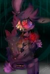  2015 animatronic caramelcraze five_nights_at_freddy&#039;s five_nights_at_freddy&#039;s_4 flower glowing glowing_eyes lagomorph machine mammal nightmare_bonnie_(fnaf) plant rabbit robot rose video_games 