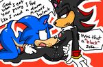  breasts clothing crossgender cunnilingus dialogue gloves green_eyes humor oral perverted_bunny sex shadow_the_hedgehog sonic_(series) sonic_the_hedgehog sweat vaginal 