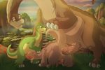  2015 age_difference anal apatosaurus cum cum_in_ass cum_inside cum_on_face dinosaur fellatio feral green_eyes incest littlefoot male male/male oral penetration sauropod sex sheath size_difference the_land_before_time ursofofinho 