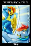  2015 anthro anthrofied blue_skin comic duo english_text equine female friendship_is_magic hair mammal multicolored_hair my_little_pony open_mouth orange_hair pegasus rainbow_dash_(mlp) rainbow_hair spitfire_(mlp) suirano surprise text wings wonderbolts_(mlp) yellow_skin 