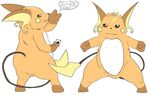  ace_of_spade action_pose butt card chubby dialogue digital_media_(artwork) english_text fan_character featureless_crotch flat_colors heibanhikaru male nintendo playing_card pok&eacute;mon raichu solo spread_legs spreading standing talking_to_viewer text video_games 