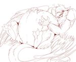  avian belly big_belly gryphon icansee paws post_vore pregnant vore 