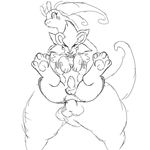  anal anal_penetration feline feral goodra luxray mammal manjeezubermitch monochrome nintendo pawpads penetration pok&eacute;mon video_games 