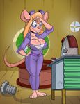 2015 anthro big_breasts breasts chip_&#039;n_dale_rescue_rangers cleavage clothed clothing disney female gadget_hackwrench j-squared mammal mouse rodent smile solo 