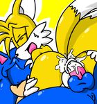  anal anus clothing cum cum_inside gloves male miles_prower open_mouth penis perverted_bunny sex sonic_(series) sonic_the_hedgehog sweat 