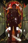  astronaut bad_end bad_id bad_pixiv_id brown_eyes brown_hair copyright_request glowing helmet lights realistic science_fiction shiira smile solo spacesuit 