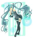  :p aqua_eyes aqua_hair asahikawa_hiyori bad_id bad_pixiv_id bare_shoulders detached_sleeves hands hatsune_miku headset leaning_forward legs long_hair miniskirt necktie skirt solo thighhighs tongue tongue_out twintails very_long_hair vocaloid zettai_ryouiki 