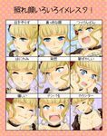  bad_id bad_pixiv_id beatrice blonde_hair blue_eyes blush breasts chart choker cleavage dress expressions flower grin hair_ornament htt large_breasts multiple_views pout rose smile translated umineko_no_naku_koro_ni 