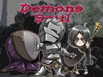  1girl armor artist_request demon's_souls dual_wielding holding knight maiden_in_black shield slayer_of_demons souls_(from_software) 