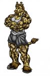  abs anthro biceps big_muscles clothing fur giraffe hair huge_muscles male mammal muscular muscular_male pose solo zeusralo 
