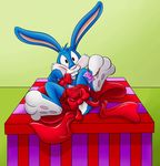  blush buster_bunny excited gift male nude seductive slicky1337 tiny_toon_adventures warner_brothers 