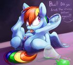  2015 anus butt caboni32 clitoris dialogue english_text equine female feral friendship_is_magic hair hooves legs_up mammal multicolored_hair my_little_pony open_mouth pegasus pussy rainbow_dash_(mlp) rainbow_hair solo text tongue tongue_out underhoof wings 