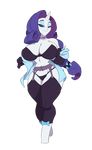  alpha_channel anthro anthrofied big_breasts bigdad black_legwear bra breasts choker cleavage clothed clothing equine eyeshadow female friendship_is_magic garter_straps hair horn legwear lingerie long_hair looking_at_viewer makeup mammal my_little_pony ponytail purple_hair rarity_(mlp) smile solo stockings thick_thighs thong underwear unicorn voluptuous white_body wide_hips 