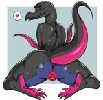  &lt;3 anthro anus butt female kneeling looking_at_viewer looking_back mcfli nintendo nude pok&eacute;mon pok&eacute;mon_(species) presenting presenting_hindquarters presenting_pussy pussy rear_view salazzle solo suggestive video_games 