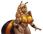  abdomen ant antennae arthropod big_breasts big_lips black_eyes blonde_hair breasts brown_nipples brown_skin chubby female hair insect lips multi_limb nipples solo thick_thighs trials_in_tainted_space yellow_lips 