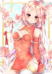  chinadress cleavage no_bra sapphire_(artist) thighhighs 