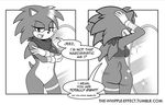  ass_shake bottomless butt clothed clothing crossgender female gloves half-dressed hedgehog looking_at_viewer mammal mirror sonic_(series) sonic_boom sonic_the_hedgehog 