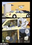  anthro canine car cat clubstripes comic do_not_distribute dog english_text feline female fox kissing male male/female mammal meesh outside text the_valet_and_the_vixen vehicle 