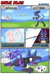  2015 canine cloud english_text feline female fierysintle grass humor legendary_pok&eacute;mon light lucario male mammal mew nintendo pok&eacute;mon scared sea sky tentacles text video_games water 