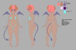  aiyoku_yokubou demon dickgirl ein457 hair horn intersex invalid_tag kamenone model_sheet not_furry purple_eyes short_hair succubus tattoo thick_thighs wide_hips wings 