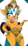  bat big_lips blue_eyes cleavage clothed clothing eyeshadow female lips makeup mammal pink_lips rouge_the_bat solo sonic_(series) thick_thighs unknown_artist wide_hips 