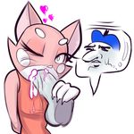 &lt;3 anthro big_penis cat clothed clothing cum cum_in_mouth cum_inside danger_dolan disembodied_penis duo feline fellatio female fur human human_on_anthro interspecies lurkanon male male/female mammal oral orgasm penis pink_fur saliva sex shima simple_background super_planet_dolan white_background youtube 