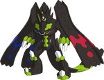  2015 alpha_channel ambiguous_gender anthro black_scales blue_scales claws green_scales legendary_pok&eacute;mon nintendo nude official_art pok&eacute;mon red_scales scales video_games white_eyes white_scales zygarde zygarde_complete_forme 