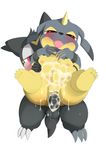  alternate_color anal anal_penetration anthro anus balls blush chubby coast_(gabumon) cum cum_on_self cum_string digimon duo fan_character gabumon horn male male/male messy moobs nekokagebevil nipples pelt penetration penis perineum ryodramon scalie tongue tongue_out veemon 