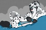  2015 anthro blush bra canine clothing cyan_eyes dalmatian dog female kararesch looking_at_viewer mammal ryunwoofie smile solo spots underwear 