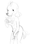  anne_kennel anthro black_and_white blush bow canine covering covering_self dog dotkwa english_text female mammal monochrome nude paper pawprint pups_of_liberty sketch smile solo text 