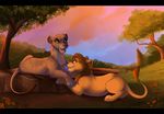  blue_eyes brown_eyes couple disney fan_character feline female kitchiki lion love male mammal romantic the_lion_king vitani 