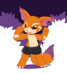 biceps bulge clothing flexing fur gnar_(lol) league_of_legends male muscular oob solo underwear video_games young 