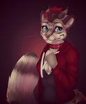  anthro blue_eyes clothed clothing collar feline female horn kisa leopard mammal nayel-ie snow_leopard solo spots 