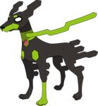  2015 alpha_channel black_skin canine feral green_skin legendary_pok&eacute;mon mammal nintendo nude official_art paws pok&eacute;mon red_skin solo video_games white_eyes zygarde zygarde_10_forme 