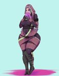  3_fingers alien black_sclera blush breasts female grey_eyes hood mask mass_effect not_furry quarian solo sundown_(artist) sunnysundown tali&#039;zorah thick_thighs video_games wide_hips 