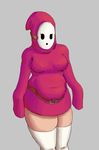  chubby female mario_bros mask nintendo not_furry shygirl shyguy solo thick_thighs unknown_artist video_games 