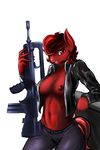  2015 anthro areola breasts clothing d-lowell equine famas fan_character female hair horse jacket looking_at_viewer mammal my_little_pony nipples pony red_eyes red_hair solo thong 