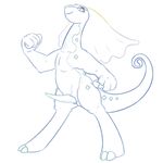  anthro aurorus erection looking_at_viewer male nintendo nude penis pok&eacute;mon posexe simple_background smile solo video_games white_background 
