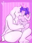  &lt;3 anthro arachnid arthropod big_breasts boss_monster breasts caprine embrace female female/female fur goat happy mammal muffet multi_limb nude pink_theme purple_skin sinisk slightly_chubby spider toriel undertale video_games white_fur 