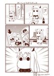  +++ 1girl 3koma bag bottle coin_purse comic commentary computer directional_arrow highres horns i-class_destroyer kantai_collection long_hair magazine mittens monochrome moomin mouse_(computer) muppo northern_ocean_hime sazanami_konami shopping_bag soda_bottle tail translated twitter_username wallet wo-class_aircraft_carrier 