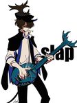  artist_name bad_id bad_pixiv_id bass_guitar brown_hair english hat instrument kabutomoaki karabako male_focus music orange_sclera peaked_cap playing_instrument sanpaku school_uniform show_by_rock!! solo straw_(stalk) 