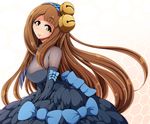  aoki_hagane_no_arpeggio bell brown_eyes brown_hair dress highres ise_(aoki_hagane_no_arpeggio) jingle_bell long_hair ponpo 