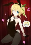 akitaka_akita animal_ears blonde_hair bunny_ears bunny_tail bunnysuit detached_collar edna_(tales) gloves highres pantyhose short_hair side_ponytail tail tales_of_(series) tales_of_zestiria wrist_cuffs 