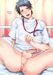  1boy aftersex anal ass bed cum cum_in_ass cumdrip doctor hospital male_focus nurse penis pov power_bottom tongue_out yaoi 