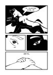  butt comic cuckold dialogue equine female hand_holding horse lying male male/female mammal missionary_position monochrome nude on_back sex twolfe 