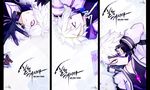  add_(elsword) arc_tracer_(elsword) bad_id bad_pixiv_id black_gloves column_lineup elsword eyepatch fingerless_gloves gloves grin hood hoodie hwansang jacket jewelry male_focus messy_hair multiple_boys necklace psychic_tracer_(elsword) purple_eyes sanpaku smile time_tracer_(elsword) white_background white_gloves white_hair 