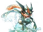  greninja pokemon red_eyes satoshi-greninja 